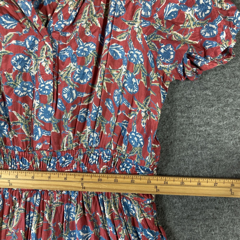 Natural Life Dress Womens Medium Floral Print Maxi Short Sleeve Boho Romantic - Picture 5 of 12